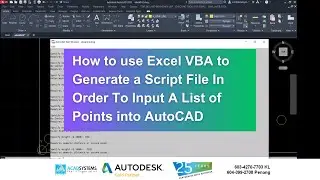 How to use Excel VBA to Generate a Script File In Order To Input A List of Points into AutoCAD