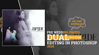 Bride Trending Pre Wedding Poster Design in Photoshop Tutorial 2024