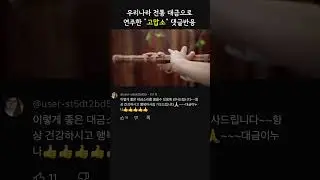 [댓글 반응] 우리나라 전통 악기 대금!! - 고맙소 #음악 #대금 #국악