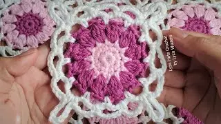 Crochet Cluster Stitch Flower Motif