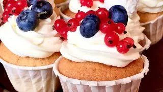 ВАНИЛЬНЫЕ КАПКЕЙКИ СО СЛИВОЧНО-СЫРНЫМ КРЕМОМ🧁