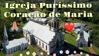 Igrejas antigas de Mondai: Puríssimo Coração de Maria em linha Catres Mondaí SC(4k)
