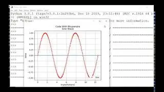 Drawing Beautiful Sine Wave in Python using matplotlib and numpy सीखे पायथन मे ग्राफ बनाना