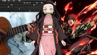 Demon Slayer Guitarra TAB kamado tanjirou no uta -