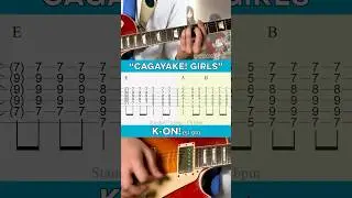 🎸K-ON! OP1 -『Cagayake! GIRLS』by Houkago Tea Time 🎶 #anime #guitar #keion #htt #shorts