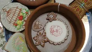 Пряничные страсти//роспись пряников//как научиться делать пряники