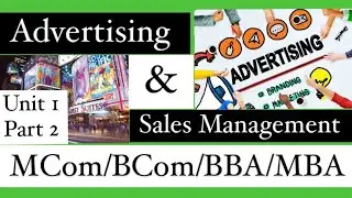 Advertising and Sales Management| Advertising and publicity| Advertising management process | Mcom