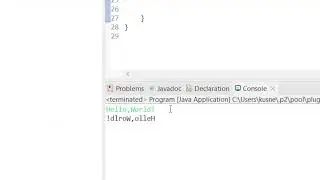 Как написать код на Java, чтобы введённый пользователем текст писался в консоли задом-наперёд