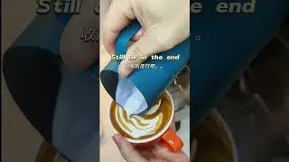Slow mode Latter Art learning 慢摇拉花 #coffee #latteart