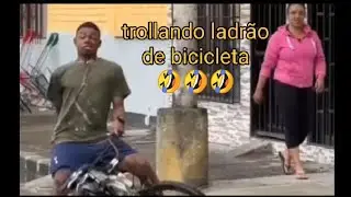 tente não rir - vídeos engraçados - trollando ladrão de bicicleta