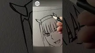 🤫🦻 Drawing realistic sound sketch Zero Two 