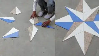 How to floor tiles design created with tile peices with different color