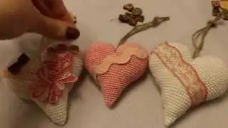 Винтажные сердечки своими руками