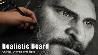 Joaquin Phoenix -  Draw Hyper Realistic Beard / Facial Hair