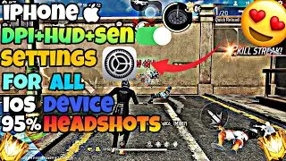 iPhone  dpi setting| iPhone  dpi⚡️hud⚡️sen settings | 95% headshots 🥵 | ID 100% safe  | ff