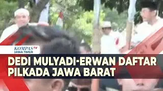 Rombongan Dedi Mulyadi-Erwan Setiawan Menuju KPU Jawa Barat untuk Daftar Pemilihan Gubernur