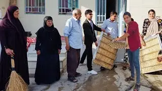 Nomadic Life: A Day with Mehdi's Family and Grandparents | Changing the Cooler's Dustbin🔧🧹🏡⛲️