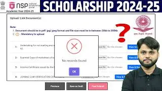 NSP Scholarship 2024-25 No Record Found | NSP Scholarship 2024-25 Apply Problem | NSP New Update💥