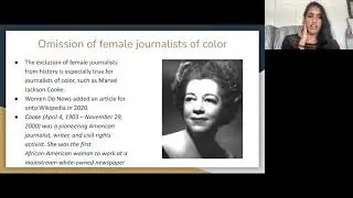 Increasing equality of women journalists on Wikipedia | Jareen Imam