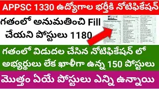 APPSC Recruitment for 1330 vacancies || APPSC Upcoming notifications 2021-2022 || Job Updates Telugu