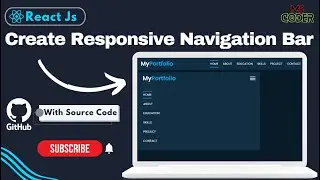 How to Create Responsive Navigation Bar using React Js &  CSS