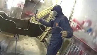 Технология покраски  коляски мотоцикла Урал ч.2