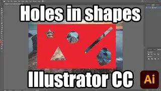 How to make a hole in a shape in Adobe Illustrator CC