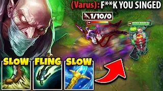 This guy locked in Varus top against the Rank 1 Singed... he immediately regrets it