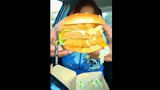 Tryin McDonald’s NEW chicken big Mac! #mcdonalds #bigmac #chickenbigmac #foodshorts #fastfood