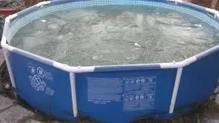 Durability of an Intex frame pool. What happens to the pool after it's been frozen for the winter?