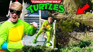 SAVING My Best Friend From POND MONSTER Stronghold! (Teenage Mutant Ninja Turtles)