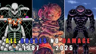 All Boss Battles of Every Contra Games & All Endings  (NO DAMAGE) 1987 - 2025