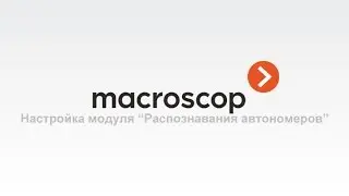 ПО Macroscop. Настройка модуля Распознавания автономеров