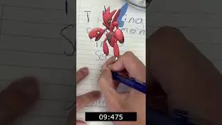 Drawing A Pokemon From Memory in 15 Seconds (Round 48 - Scizor)