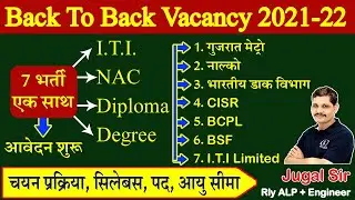 New Requirement 2021| New Vacancy Update 2021-22 | ITI, Diploma, Degree, NAC | Metro, BCPL, BSF