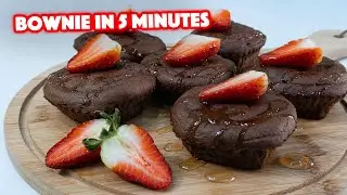 How To Make Brownies In 5 Minutes At Home Without Sugar| Easy Dessert Recipe Idea