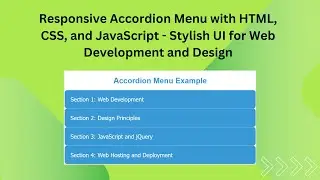 Stylish Accordion Menu with HTML, CSS, and JavaScript | Easy Step-by-Step Guide 🎨📚