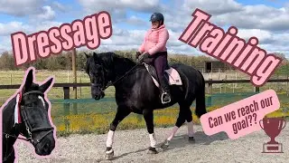 CAN WE REACH OUR DRESSAGE GOAL? PRELIM PRACTISE- GETTING HORSE SHOW READY 🎀