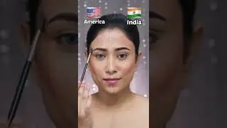 🇮🇳Indian Vs 🇺🇸American Makeup Look😍 | 