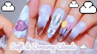 ☁️ Lovely Cloud Nails ✨ Easy Press-On Nail Art Tutorial | Cute & Clean Look 💅