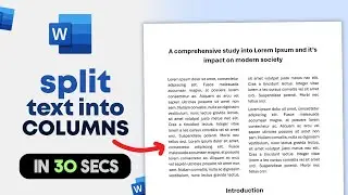 How to Split Text into Two Columns in Word (Simple Guide)