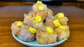FRITTELLE DI CARNEVALE ALLA CREMA