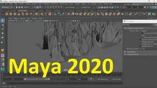 Use an image to create 3D mountains in Autodesk Maya 2020