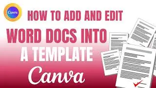 EDITING AND ADDING TEXT FROM WORD DOCS INTO CANVA #createoncanva #canva #canvassador