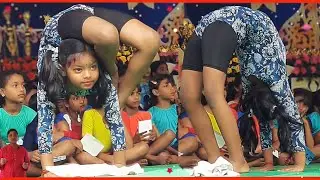 Cute Girl Perform In State Level Yoga Competition