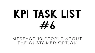 KPI Task List - #6