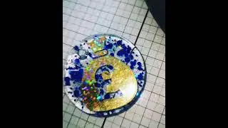 htv vinyl on resin keyring and glitter