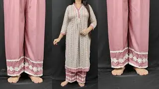 नए लोग शुरू से सीखें Box Palazzo Pants Cutting And Stitching/ Loose Palazzo/एक सिलाई वाला प्लाज़ो DIY