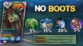 NEW META!! THAMUZ NO BOOTS BUILD | TRY THIS BUILD TO DOMINATE META HEROES IN RANK | MLBB