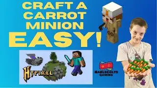 HOW TO CRAFT A CARROT MINION AND BOOST YOUR MINIONS EASY! MINECRAFT HYPIXEL SKYBLOCK